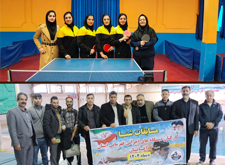 کسب مقام اول مسابقات کارکنان دستگاههای اجرایی استان در رشته های تنیس روی میز و شنا بانوان و شنا آقایان توسط کارکنان دانشگاه زابل