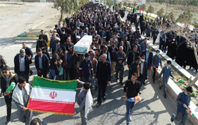 آیین استقبال از پیکر مطهر شهید گمنام دفاع مقدس در دانشگاه زابل برگزار شد